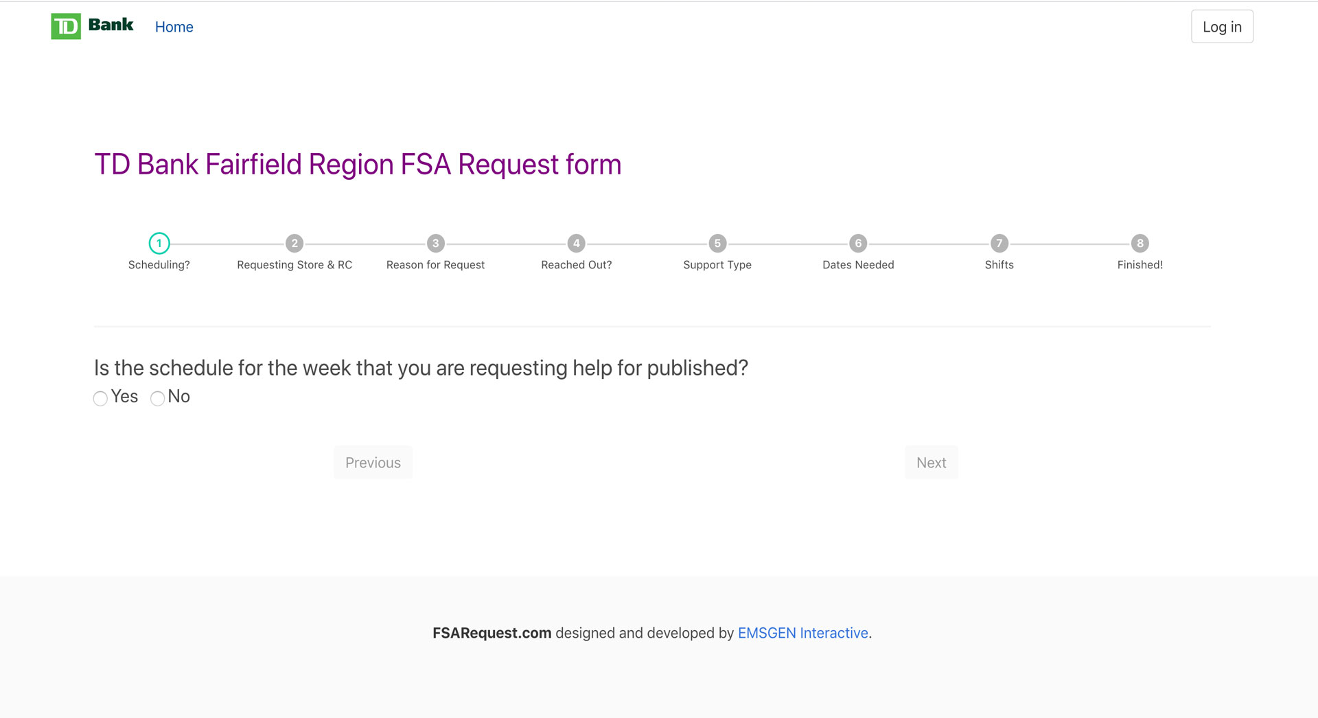 FSA Rquest Website